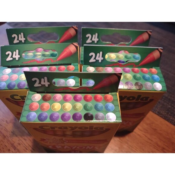 CRAYOLA Crayons 24 Pack * Lot Of 5 * (5 Packs) Nontoxic Crayons NEW - Picture 4 of 4